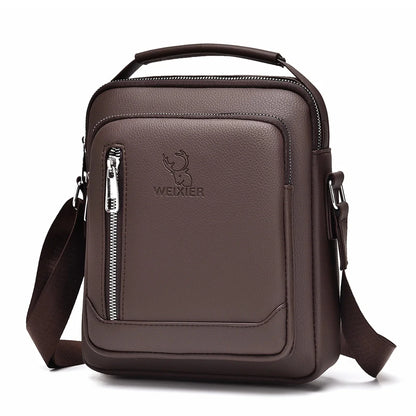 Men One Shoulder Cross body Bag Pouch Fashion Simple Casual Retro PU Leather Male Messenger Crossbody Bags