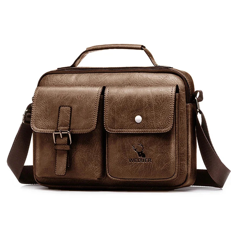 Men One Shoulder Cross body Handbag Business Briefcases Casual Laptop Retro Office Male Tote Top Handle Messenger Bag
