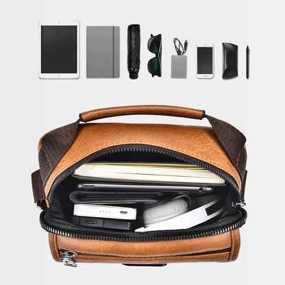 Men One Shoulder Cross body Handbag Business Briefcases Casual Laptop Retro Office Male Tote Top Handle Messenger Bag