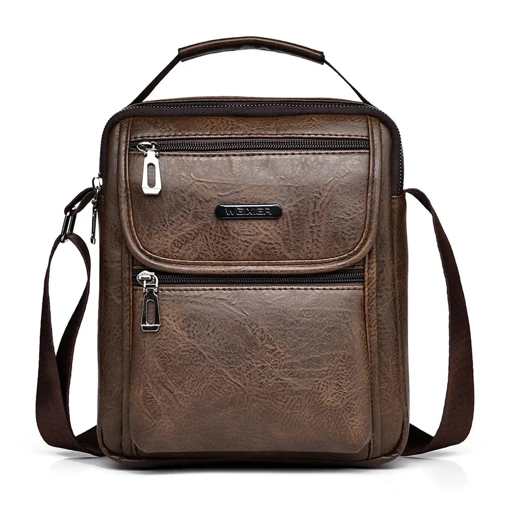 Men One Shoulder Cross body Handbag Business Briefcases Casual Laptop Retro Office Male Tote Top Handle Messenger Bag