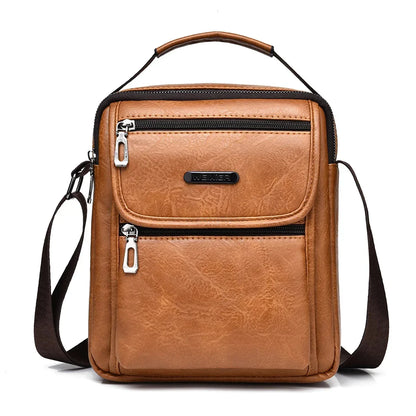 Men One Shoulder Cross body Handbag Business Briefcases Casual Laptop Retro Office Male Tote Top Handle Messenger Bag