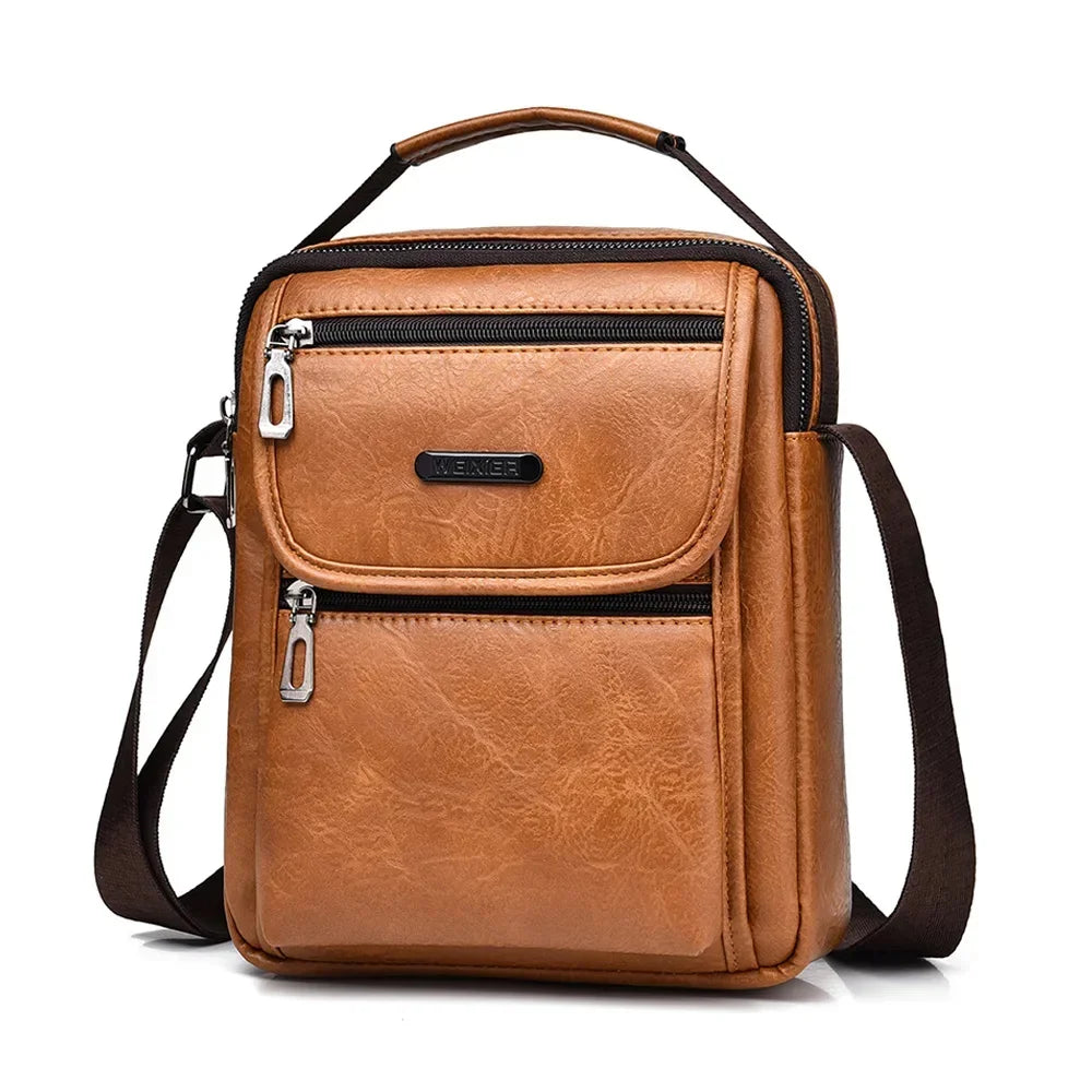 Men One Shoulder Cross body Handbag Business Briefcases Casual Laptop Retro Office Male Tote Top Handle Messenger Bag