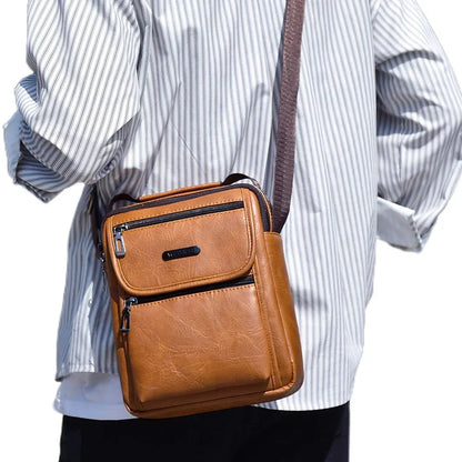Men One Shoulder Cross body Handbag Business Briefcases Casual Laptop Retro Office Male Tote Top Handle Messenger Bag