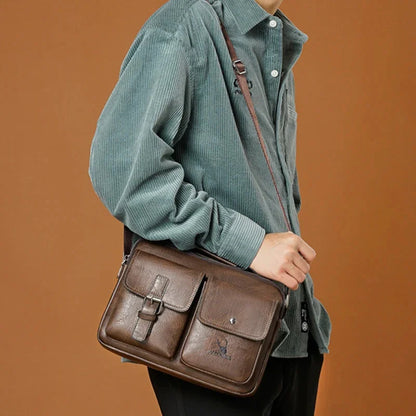 Men One Shoulder Cross body Handbag Business Briefcases Casual Laptop Retro Office Male Tote Top Handle Messenger Bag