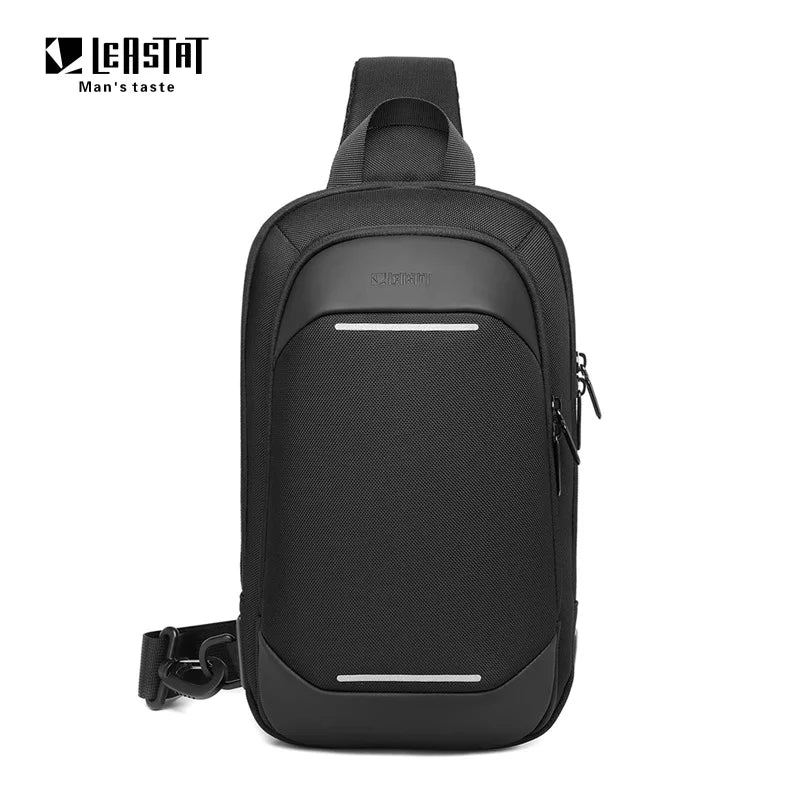 Men Oxford Anti-theft Lock Fashion Multifunction USB Crossbody Shoulder Travel Sports Messenger Pack Chest Bag Running Hombre