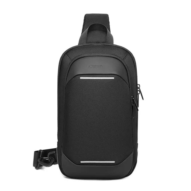 Men Oxford Anti-theft Lock Fashion Multifunction USB Crossbody Shoulder Travel Sports Messenger Pack Chest Bag Running Hombre