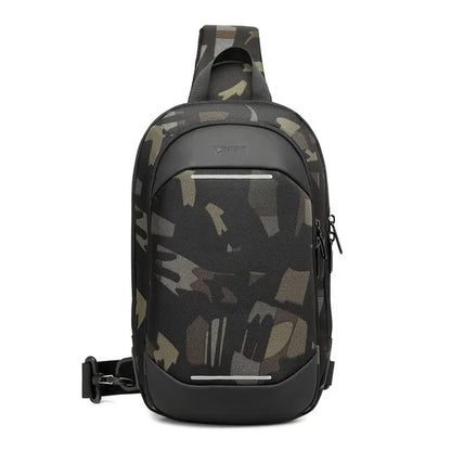 Men Oxford Anti-theft Lock Fashion Multifunction USB Crossbody Shoulder Travel Sports Messenger Pack Chest Bag Running Hombre