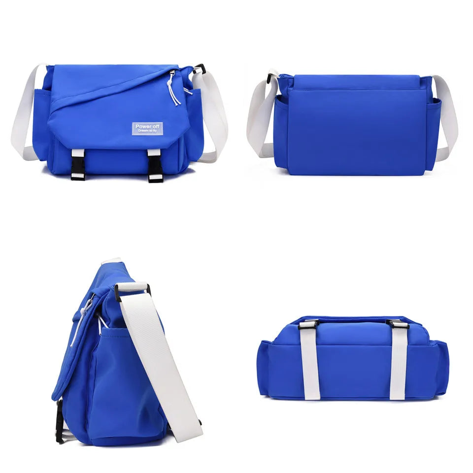 Men Oxford Crossbody Bags Travel Casual Top-handle Messenger Bag Outdoor Handbag Travel School Retro Zipper Shoulder Bag