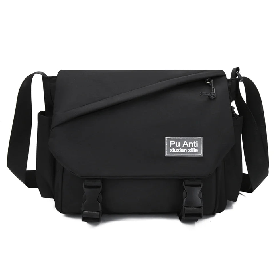 Men Oxford Crossbody Bags Travel Casual Top-handle Messenger Bag Outdoor Handbag Travel School Retro Zipper Shoulder Bag