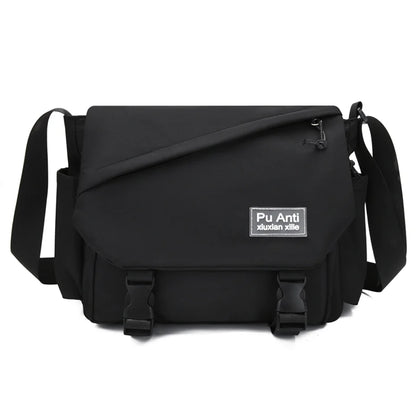 Men Oxford Crossbody Bags Travel Casual Top-handle Messenger Bag Outdoor Handbag Travel School Retro Zipper Shoulder Bag