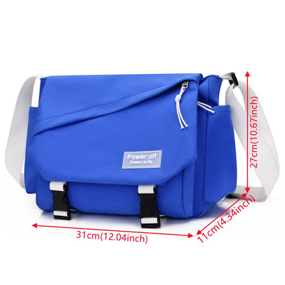 Men Oxford Crossbody Bags Travel Casual Top-handle Messenger Bag Outdoor Handbag Travel School Retro Zipper Shoulder Bag