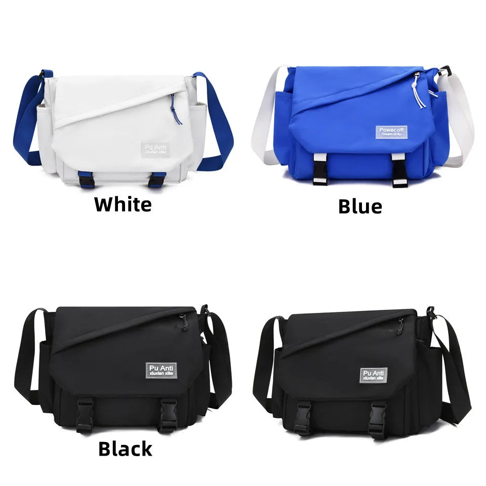 Men Oxford Crossbody Bags Travel Casual Top-handle Messenger Bag Outdoor Handbag Travel School Retro Zipper Shoulder Bag