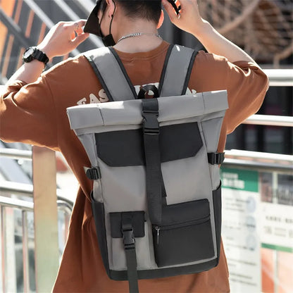 Men Oxford Multifunctional Fashion Backpack Antitheft Leisure Trend Youth Man School Bag Travel Knapsack Large Capacity Rucksack