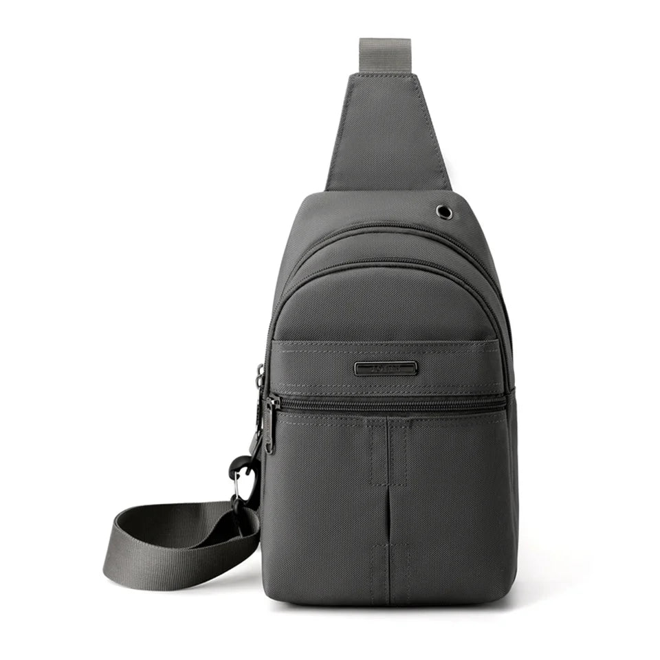 Men Oxford Small Sling Bag Solid Zipper Outdoor Casualchest Pack Sling Chest Bag Man Outdoor Travel Chest Bag