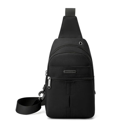 Men Oxford Small Sling Bag Solid Zipper Outdoor Casualchest Pack Sling Chest Bag Man Outdoor Travel Chest Bag