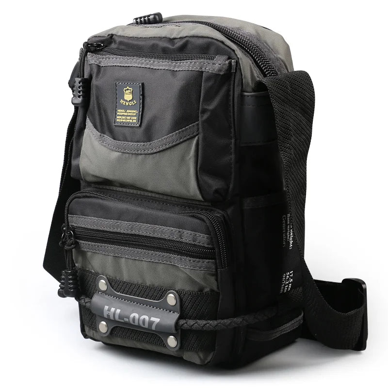 Men Shoulder Bag Messenger Multifunction Bags Crossbody Bag Waterproof Oxford Cloth Casual Travel Mans Toolkit