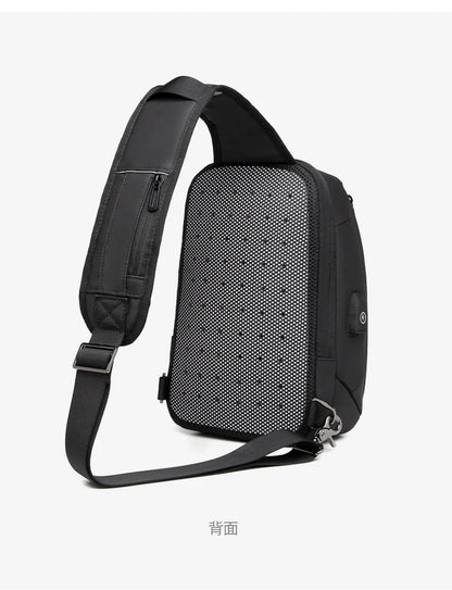 Men Shoulder Bag Waterproof  Casual Business Chest Bags Male High Quality USB Sling Messenger Bag Short Trip Crossbody Bag