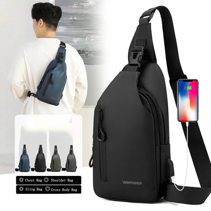 Men Shoulder Chest Bag Pack Sling Backpack Travel Military Waterproof Nylon Male Single Side Messenger Cross body Bags