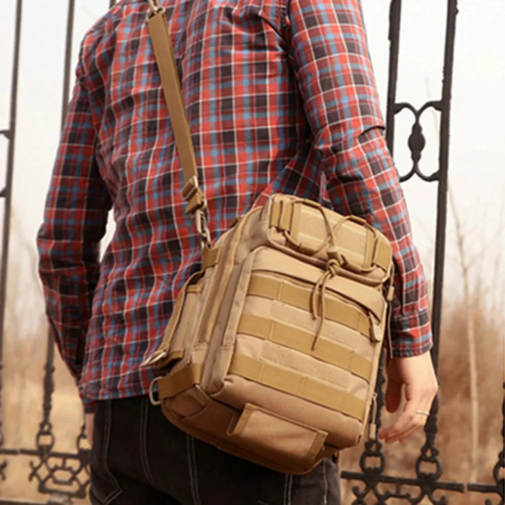 Men Shoulder Cross body Chest Bags Motorcycle Ride Knapsack Assault Military Nylon Male Messenger Sling Rucksack Backpack