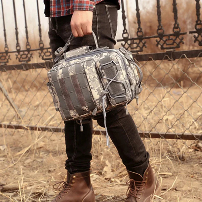 Men Shoulder Cross body Chest Bags Motorcycle Ride Knapsack Assault Military Nylon Male Messenger Sling Rucksack Backpack