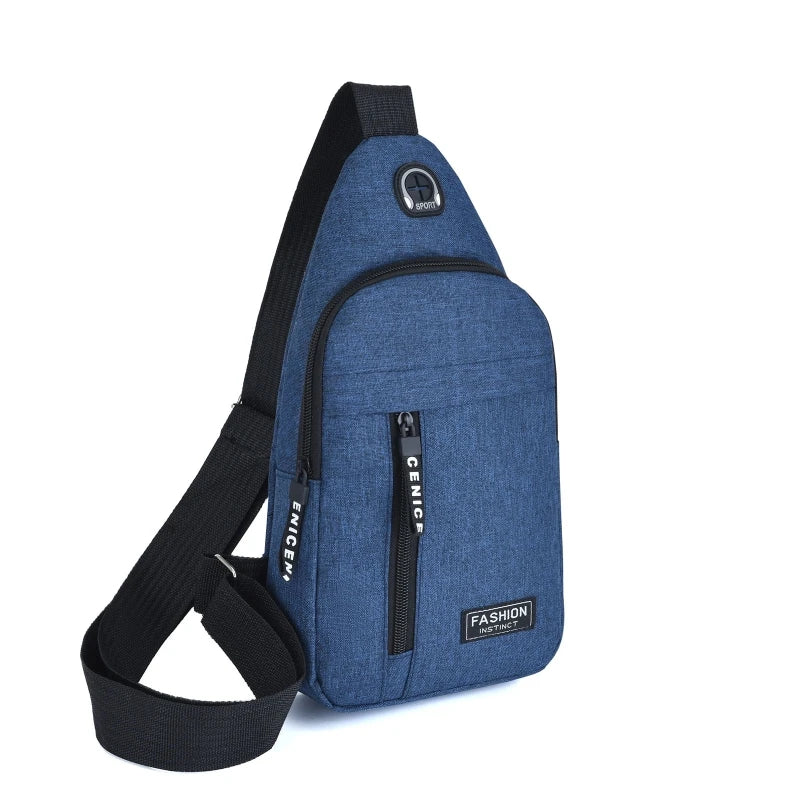 Men Shoulder Messenger Bag Multi Pockets Crossbody Bag, Casual Travel Waist Chest Bag Small Chest Pack Handbag Briefcase