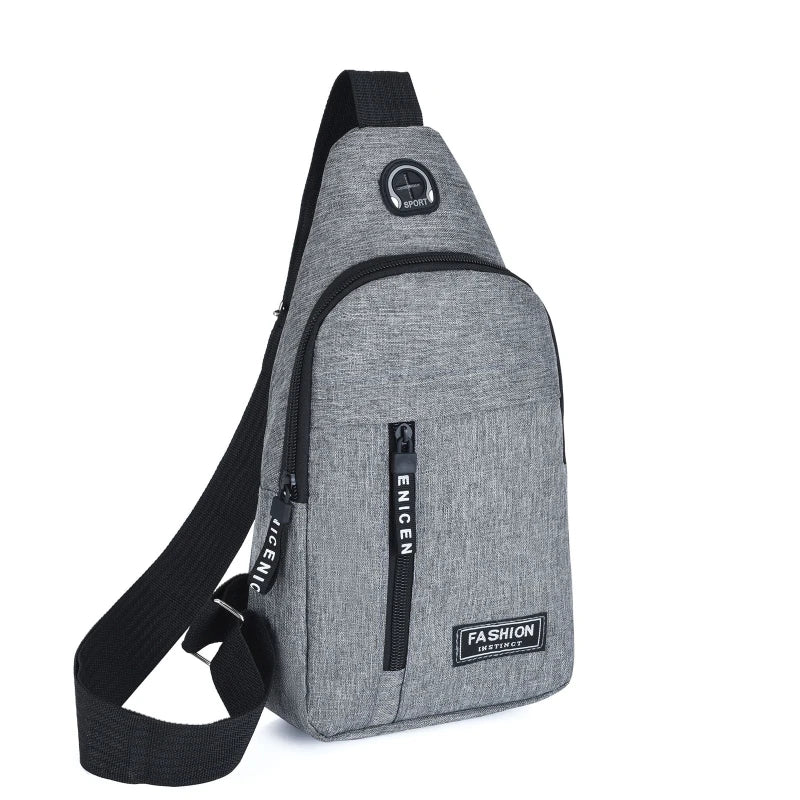 Men Shoulder Messenger Bag Multi Pockets Crossbody Bag, Casual Travel Waist Chest Bag Small Chest Pack Handbag Briefcase