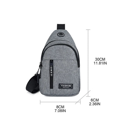 Men Shoulder Messenger Bag Multi Pockets Crossbody Bag, Casual Travel Waist Chest Bag Small Chest Pack Handbag Briefcase