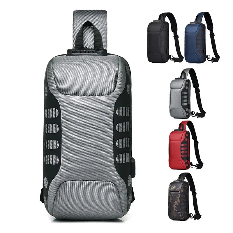 Men Sling Backpack Cross Body Chest Pack Bag Oxford Anti-theft Short Trip Motorcycle Rider Male Messenger Side Shoulder Bags
