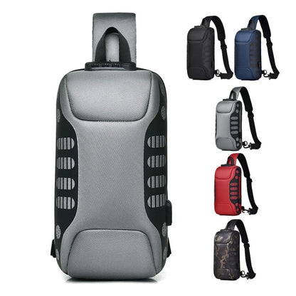 Men Sling Backpack Cross Body Chest Pack Bag Oxford Anti-theft Short Trip Motorcycle Rider Male Messenger Side Shoulder Bags
