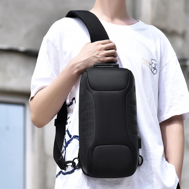 Men Sling Backpack Cross Body Chest Pack Bag Oxford Anti-theft Short Trip Motorcycle Rider Male Messenger Side Shoulder Bags