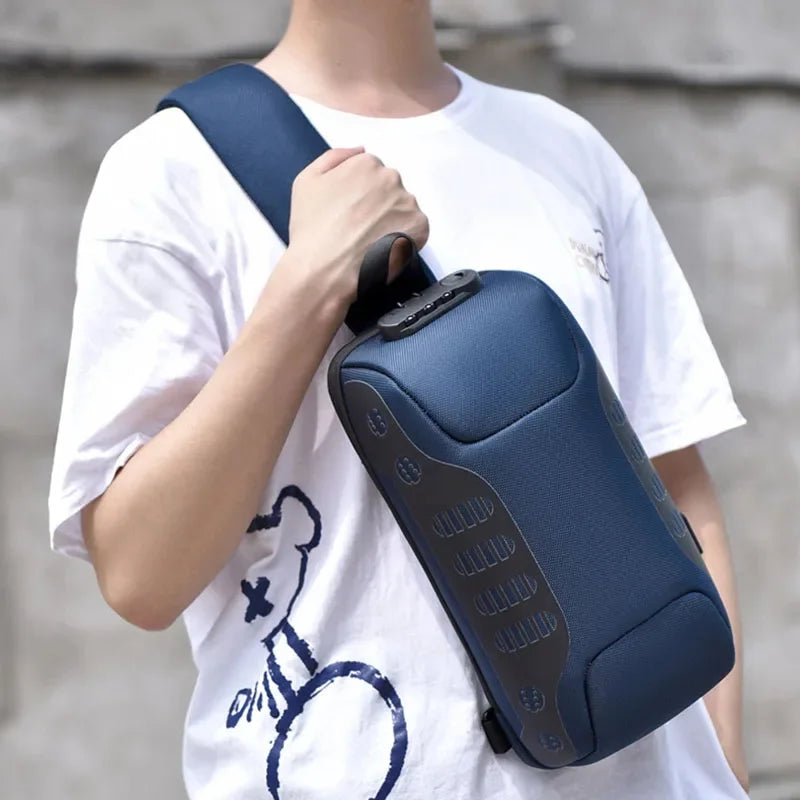 Men Sling Backpack Cross Body Chest Pack Bag Oxford Anti-theft Short Trip Motorcycle Rider Male Messenger Side Shoulder Bags