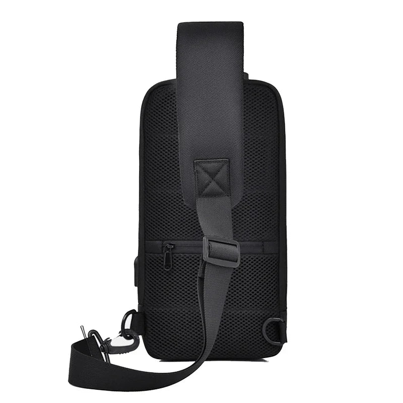 Men Sling Backpack Cross Body Chest Pack Bag Oxford Anti-theft Short Trip Motorcycle Rider Male Messenger Side Shoulder Bags