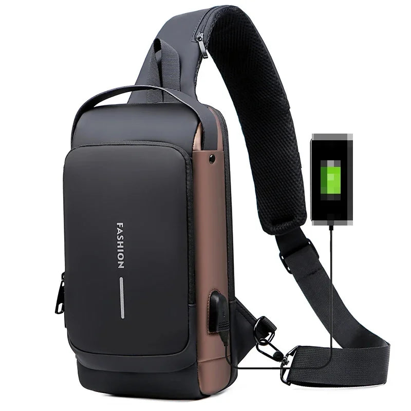 Men Sling Backpack Cross body Shoulder Chest Bag Anti-theft Travel Motorcycle Rider Waterproof Oxford Male Messenger Bags