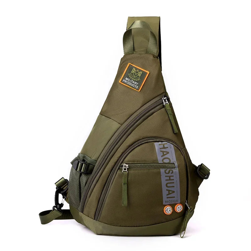 Men Sling Backpack Messenger Cross Body Chest Knapsack Waterproof Nylon Laptop Travel Assault Male One Shoulder Bag Rucksack