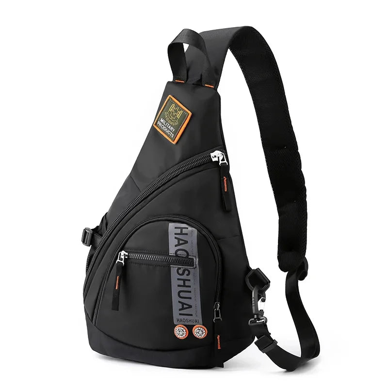 Men Sling Backpack Messenger Cross Body Chest Knapsack Waterproof Nylon Laptop Travel Assault Male One Shoulder Bag Rucksack