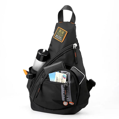 Men Sling Backpack Messenger Cross Body Chest Knapsack Waterproof Nylon Laptop Travel Assault Male One Shoulder Bag Rucksack