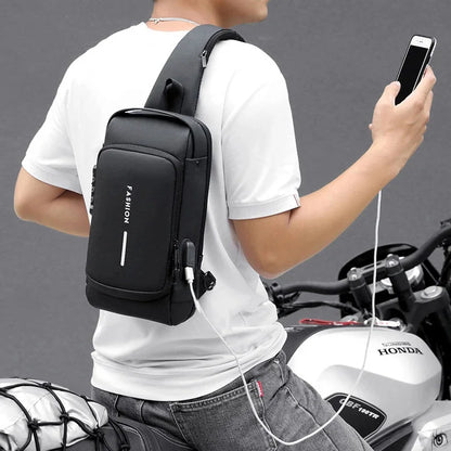 Men Sling Cross Body Backpack Shoulder Chest Pack Motorcycle Anti-theft Travel Waterproof Oxford Male Side Messenger Bag