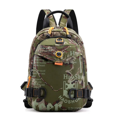 Men Small Backpack Daypack One Shoulder Cross Body Bag Pack Travel Climb Military Nylon Male Knapsacks Sling Chest Rucksack Bag