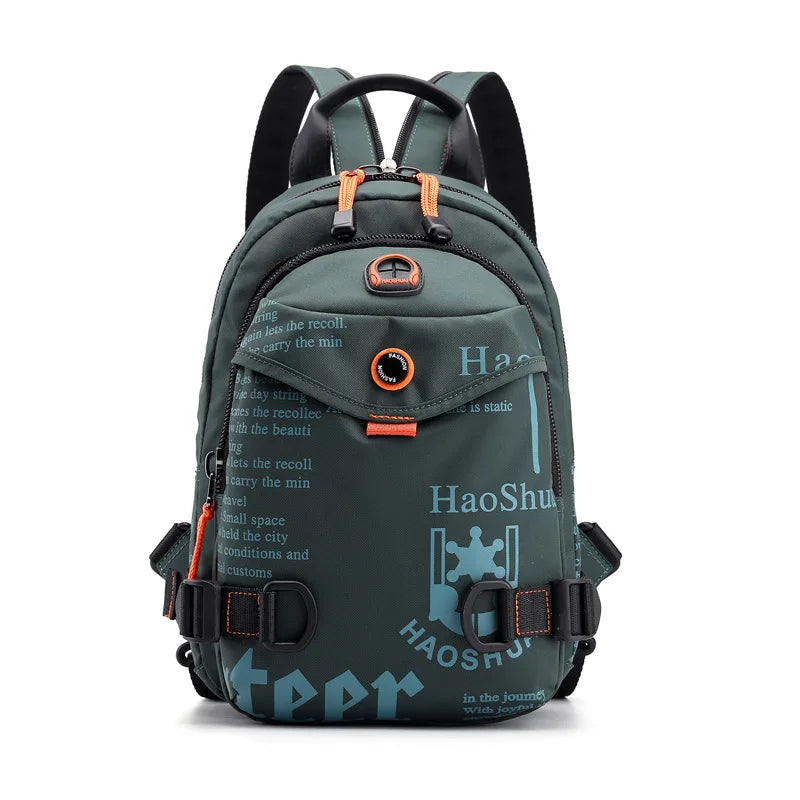 Men Small Backpack Daypack One Shoulder Cross Body Bag Pack Travel Climb Military Nylon Male Knapsacks Sling Chest Rucksack Bag