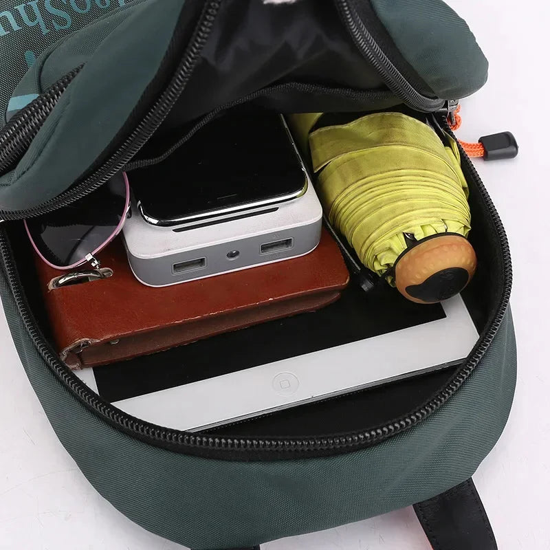 Men Small Backpack Daypack One Shoulder Cross Body Pack Travel Climb Military Nylon Male Knapsacks Sling Chest Rucksack Bag