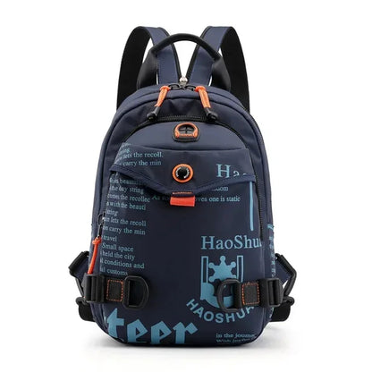 Men Small Backpack Daypack One Shoulder Cross Body Pack Travel Climb Military Nylon Male Knapsacks Sling Chest Rucksack Bag