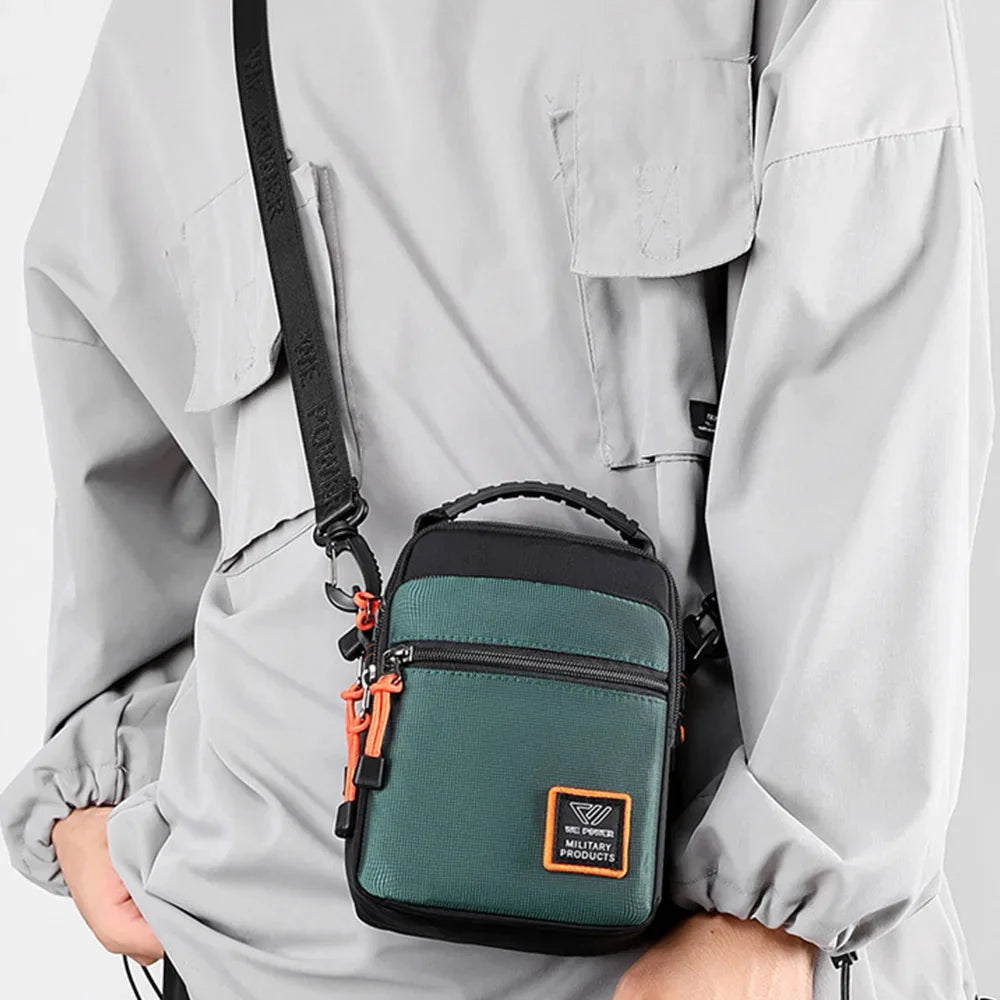 Men Small Cross Body Shoulder Top Handle Bag Pouch Nylon Military Travel Fashion Casual Male Mini Handbag Sling Messenger Bags