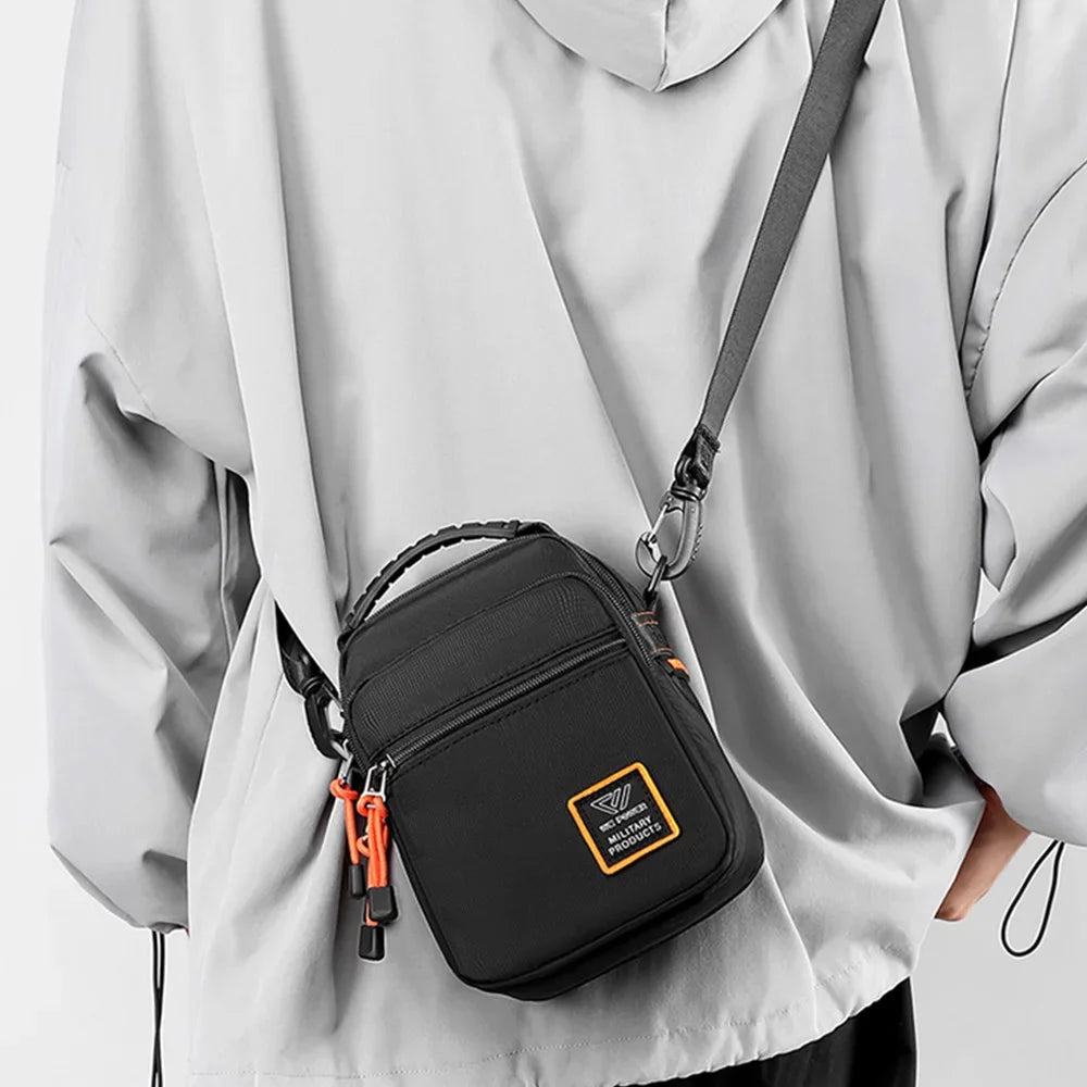 Men Small Cross Body Shoulder Top Handle Bag Pouch Nylon Military Travel Fashion Casual Male Mini Handbag Sling Messenger Bags