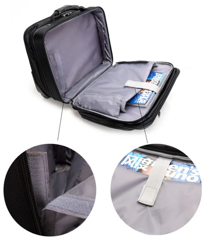 Men Softside Spinner Suitcase 18 inch business luggage Suitcase Carry on Rolling luggage Suitcase Travel Trolley Bag with wheels
