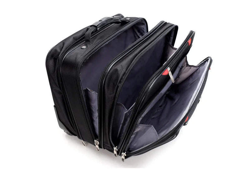 Men Softside Spinner Suitcase 18 inch business luggage Suitcase Carry on Rolling luggage Suitcase Travel Trolley Bag with wheels