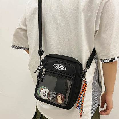 Men Teen Lady Transparent Cell Phone Shoulder Bags Fashion Girls Small Crossbody Bag Boy Badge Travel Design Pocket Women Trendy