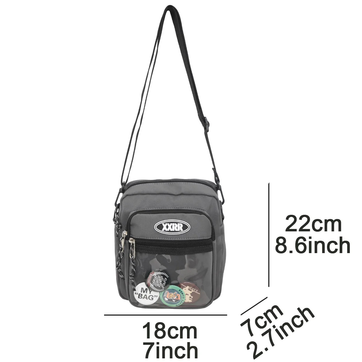 Men Teen Lady Transparent Cell Phone Shoulder Bags Fashion Girls Small Crossbody Bag Boy Badge Travel Design Pocket Women Trendy