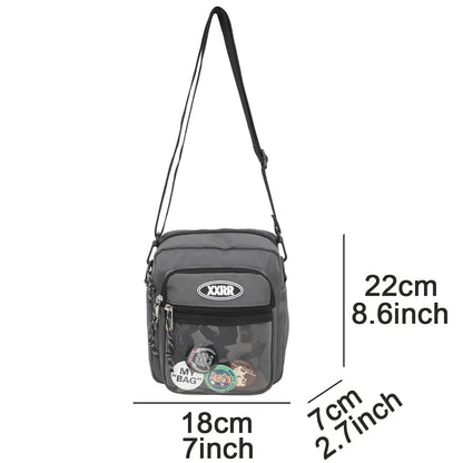 Men Teen Lady Transparent Cell Phone Shoulder Bags Fashion Girls Small Crossbody Bag Boy Badge Travel Design Pocket Women Trendy