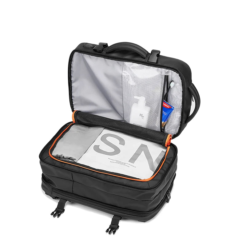 Men Travel Backpack Expand 39L Business 17 Inch Laptop Backpack Fashion School backpack USB charging waterproof Hiking Backpack