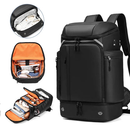 Men Travel Backpack Large Capacity Business 17 Inch Laptop 50L Hiking Fashion Backpacks with Shoe Bag To Put Clothes on The Trip